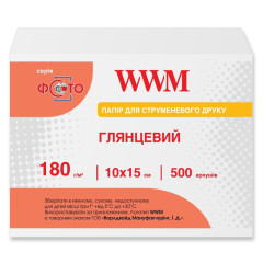 Глянцевий фотопапір 10х15 WWM 180 г/м² — 500 аркушів