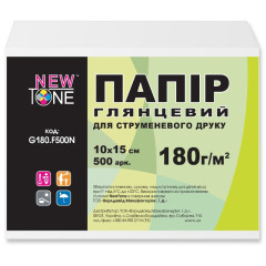 Глянцевая фотобумага 10х15 NewTone 180 г/м² — 500 листов