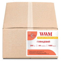 Глянцевая фотобумага А4 WWM 200 г/м² — 1000 листов