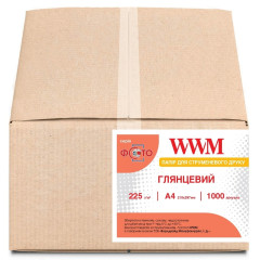 Глянцевий фотопапір А4 WWM 225 г/м² — 1000 аркушів