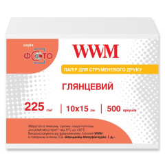 Глянцевий фотопапір 10х15 WWM 225 г/м² — 500 аркушів