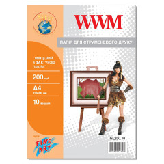 Глянцевая фотобумага «Кожа» А4 WWM 200 г/м² — 10 листов
