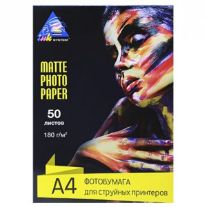 Матовий фотопапір А4 Inksystem 180 г/м² — 50 аркушів