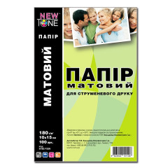 Матовая фотобумага 10х15 NewTone 180 г/м² — 100 листов