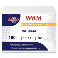 Матовая фотобумага 10х15 WWM 180 г/м² — 500 листов